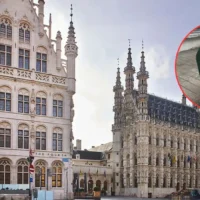 Leuven installs 1st large trash bin at Vaartkom with Van Oppens