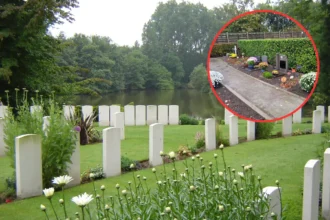 Lille cemetery plants replaced by Pebbles, Mayor Peters leads