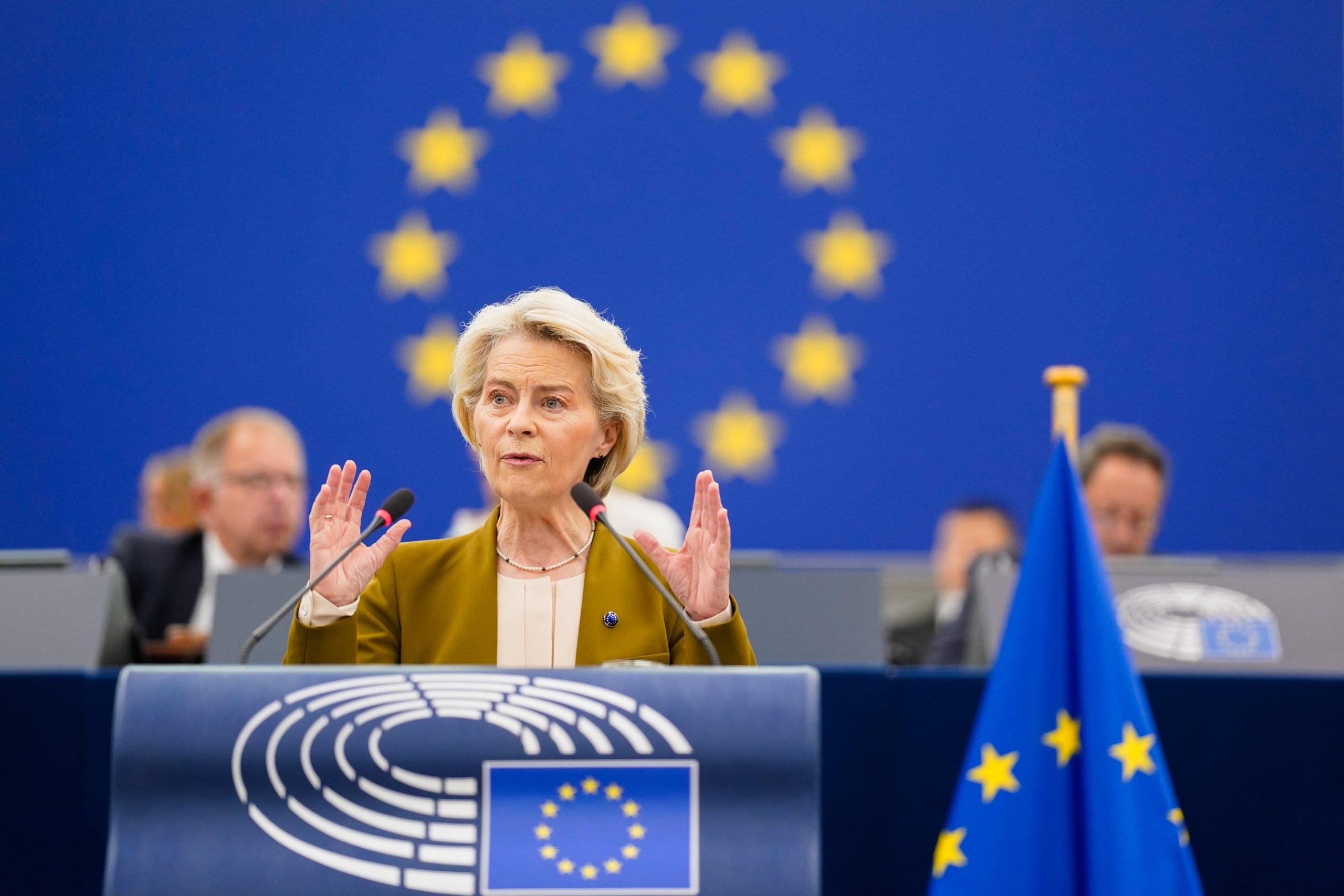 EU Artificial Intelligence discussed by Ursula von der Leyen during her address to the European Parliament