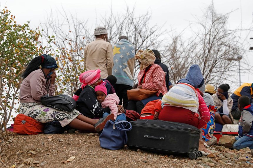 Border officials enforcing South Africa visa rules at an immigration checkpoint