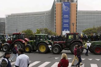 Brussels demonstration highlighting economic pressures and Europe cost of living protests.