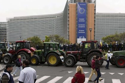 Brussels demonstration highlighting economic pressures and Europe cost of living protests.