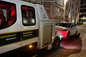 Mechelen Taxi confiscated near Liersesteenweg on Sunday