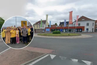 N-VA forms human chain at Menen border amid crime rise