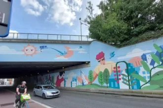 Nekkerspoel tunnel transformed into vibrant community mural in Mechelen