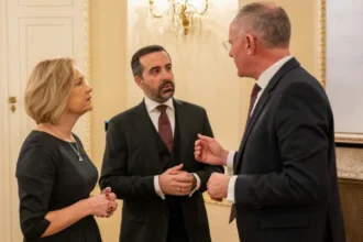 New EU Council President Nicholas Ioannides meets Austria minister