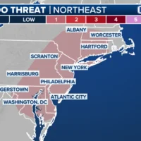 New York City, Philadelphia, Washington Face Tornado Threat Amid Heavy Rain and Severe Storms