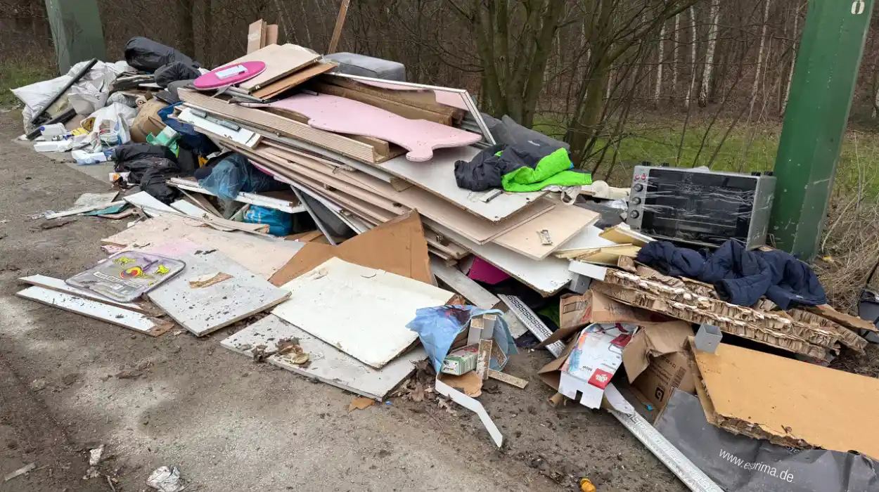 Nick Daems reports fly-tipping on Noorderlaan, Antwerp