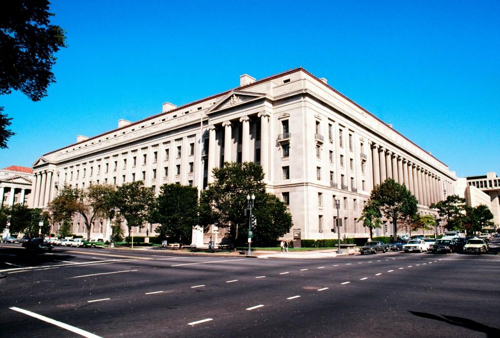 U.S. Department of Justice headquarters reviewing allegations connected to the Shawn Fain investigation.