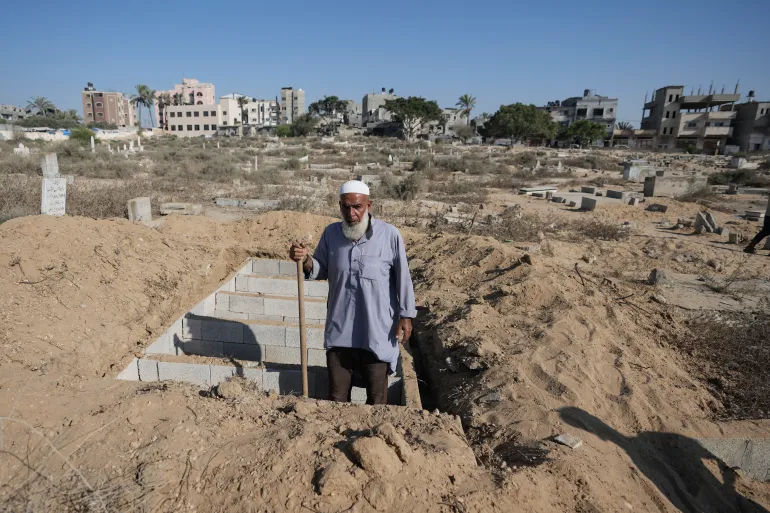 Palestinian gravedigger