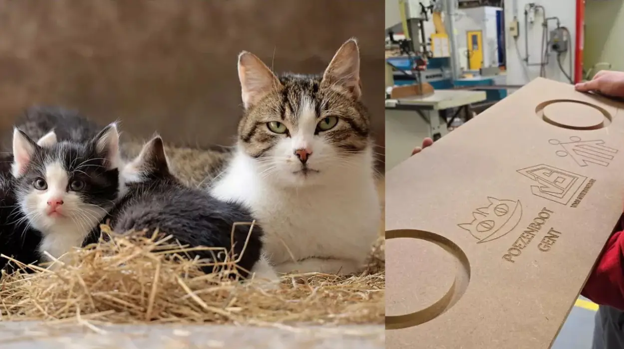 Poezenboot builds 400 stray cat homes in Ghent with schools