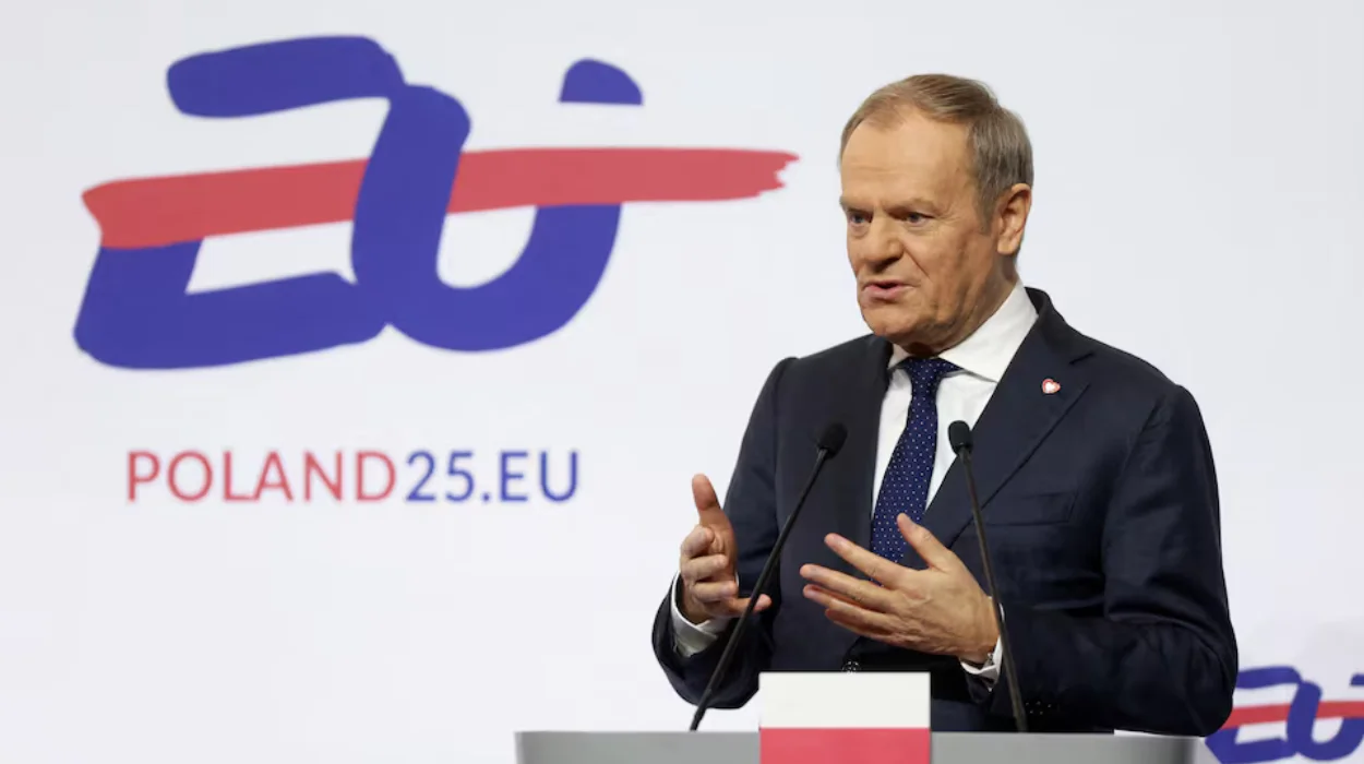 Poland PM Tusk urges Europe to act on security and Ukraine