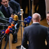 President Volodymyr Zelensky arrives at EU Council