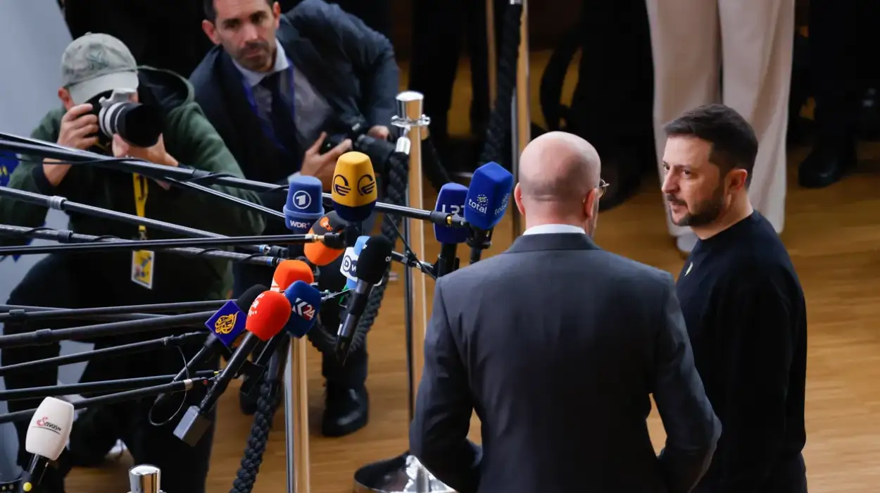 President Volodymyr Zelensky arrives at EU Council