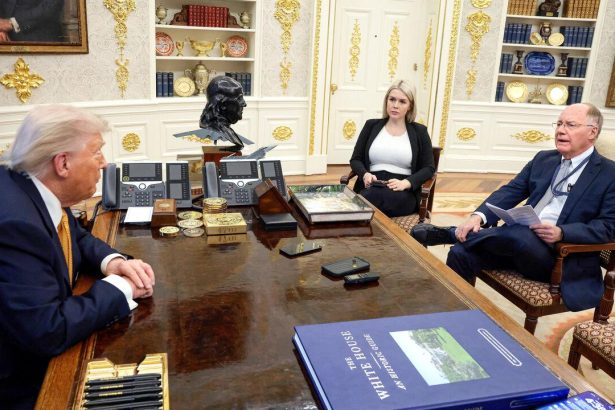 Trump Italy interview showing Donald Trump speaking during an interview with Italian television in 2026