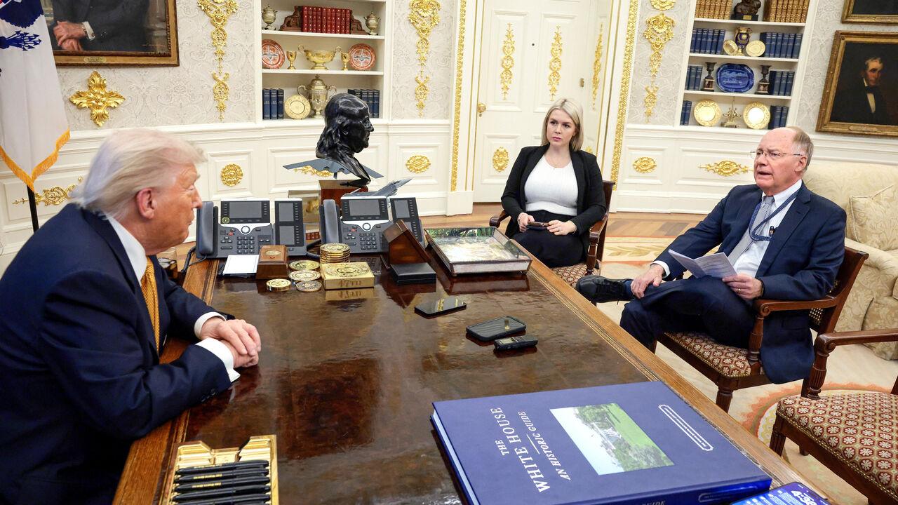 Trump Italy interview showing Donald Trump speaking during an interview with Italian television in 2026