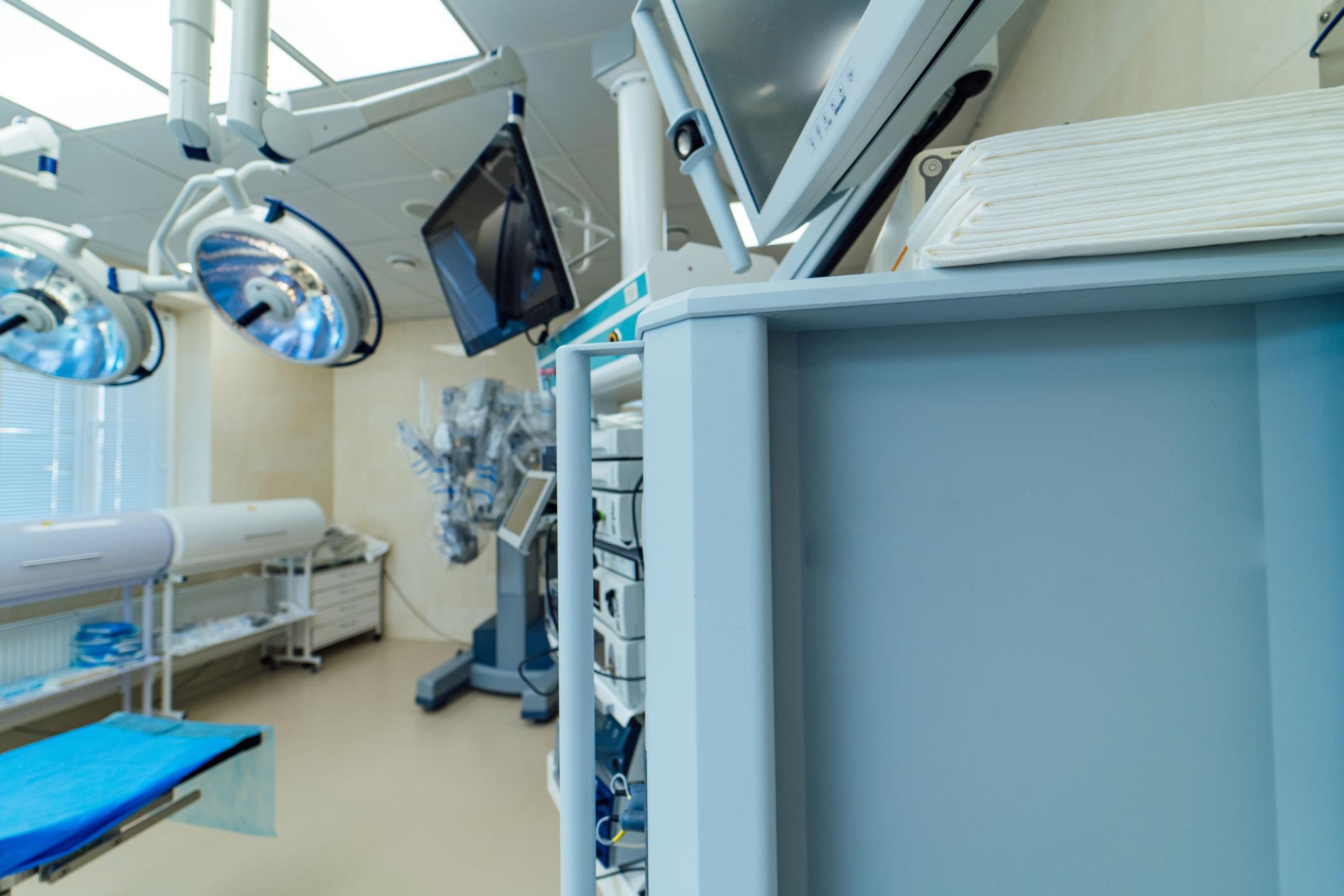 Medtech market update with medical imaging technology and hospital equipment concept