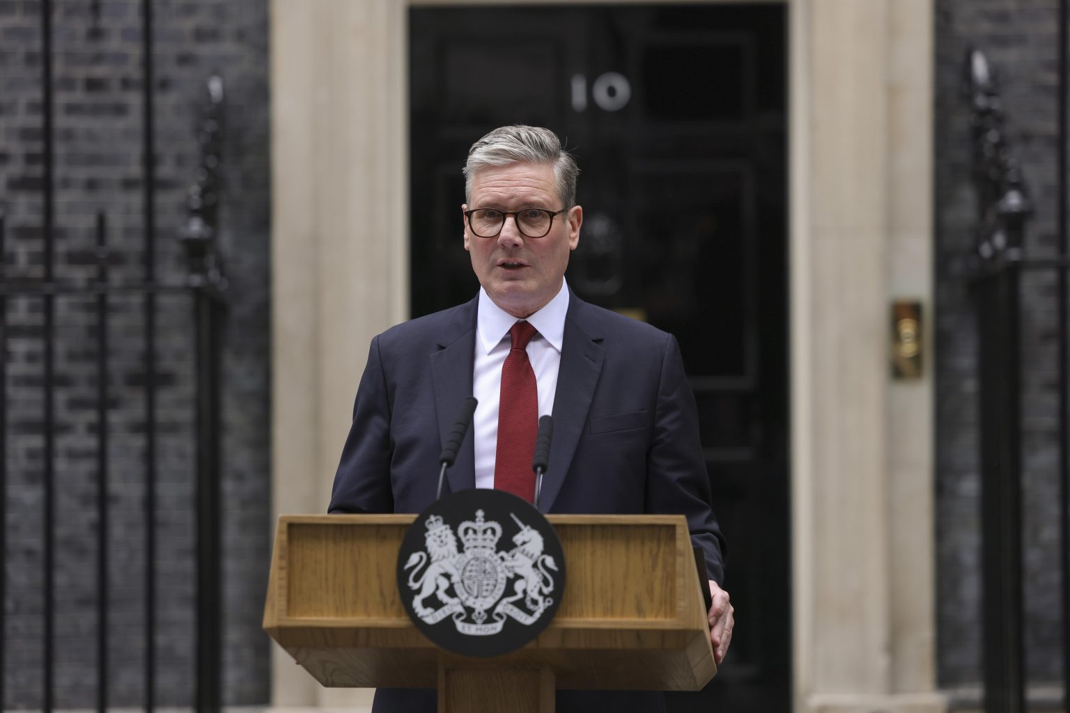 Keir Starmer announcing his resignation outside Downing Street