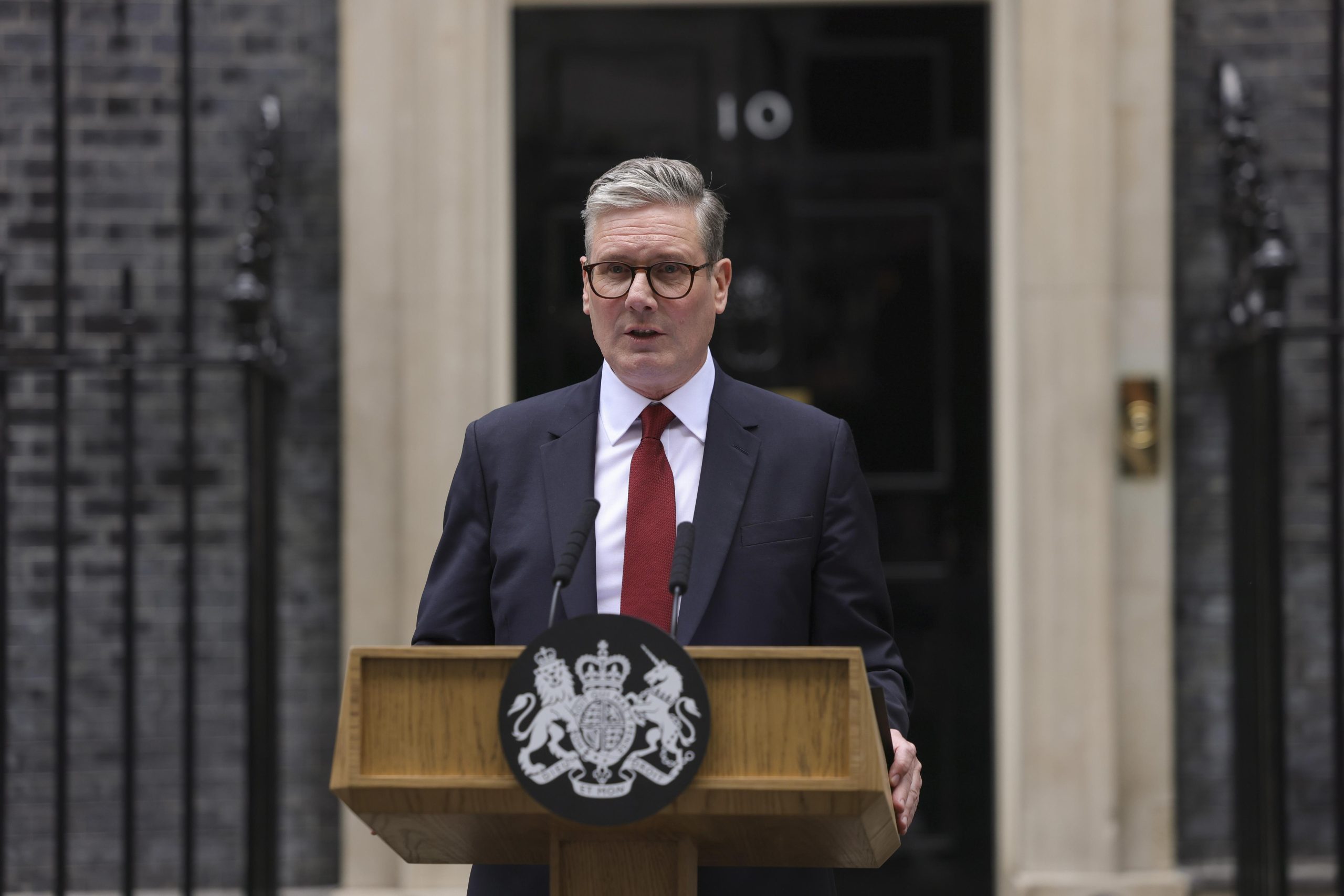 Keir Starmer announcing his resignation outside Downing Street
