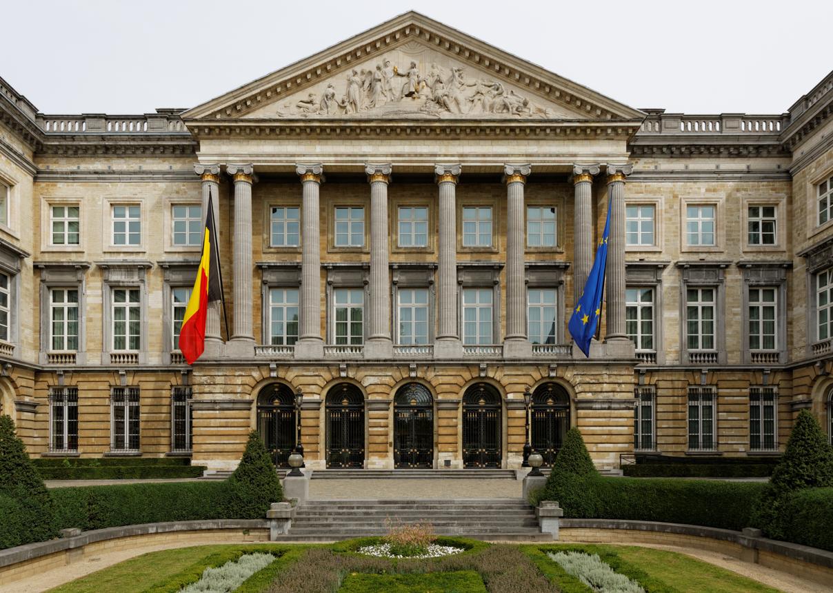 Belgian Federal Parliament in Brussels as the Belgian budget deadlock continues over fiscal reforms.