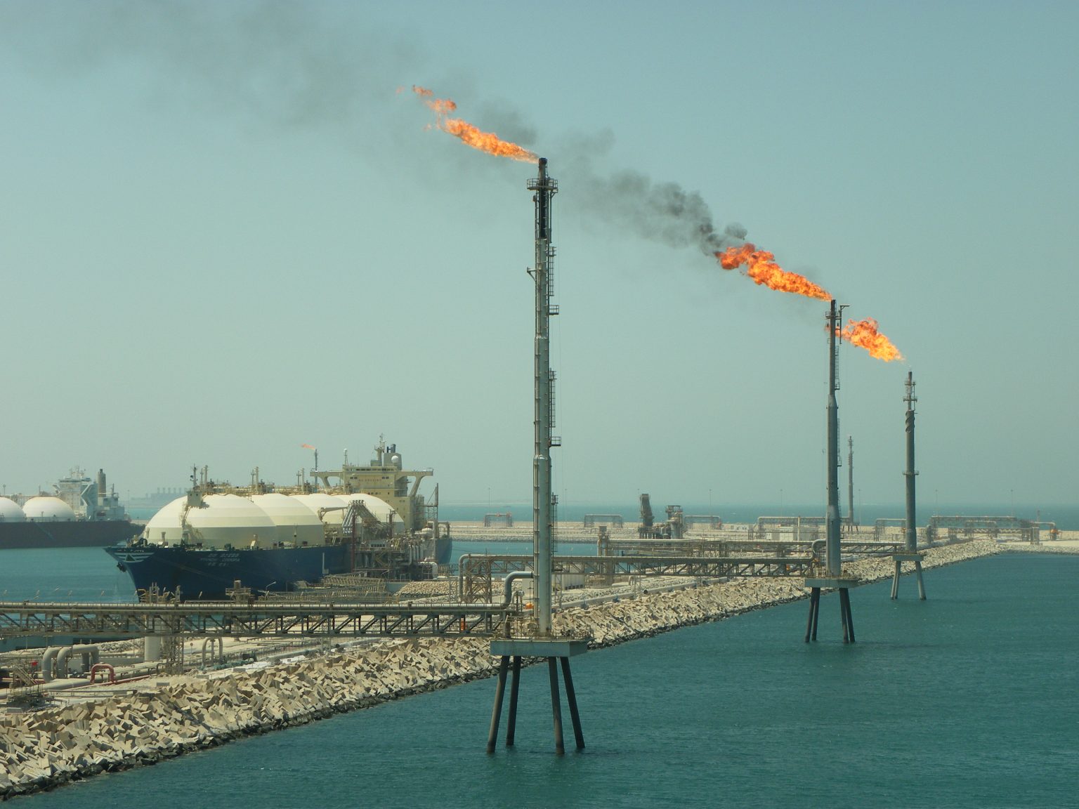 Qatar gas facility damage Ras Laffan LNG plant aerial view showing impact 2026