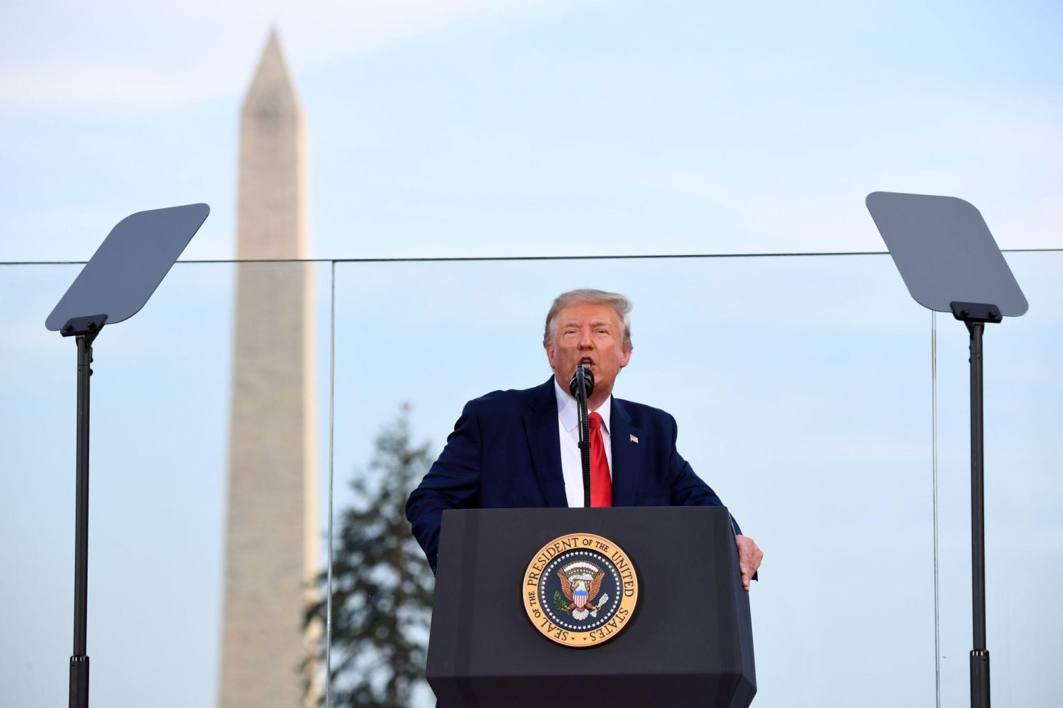 President Trump announces Trump savings accounts during the America 250 Independence Day celebration in Washington, D.C.