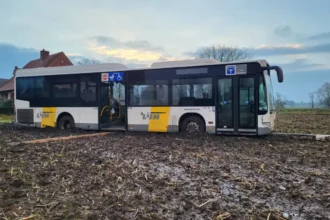 Retie Bus 381 swerves off-road, no injuries reported