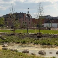 Roeselare turns gray lot into Moermanpark with 130 trees