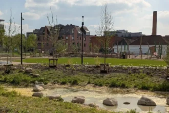 Roeselare turns gray lot into Moermanpark with 130 trees
