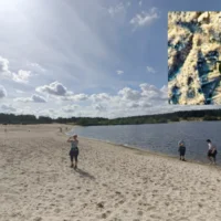 Rowen Boons spots a large pupa robber beetle in Lommel