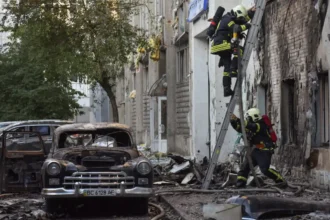 Russia strikes western Ukraine with drones and missiles