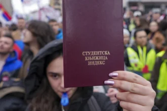Serbian students protest against corruption and injustice