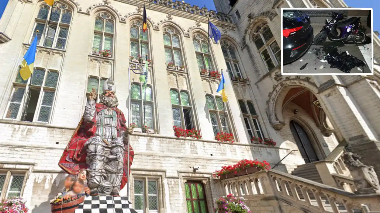 Sint-Niklaas: Young scooter rider crashes in Driegaaienstraat