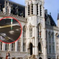 Sint-Niklaas underground garage flooded by damaged cable duct