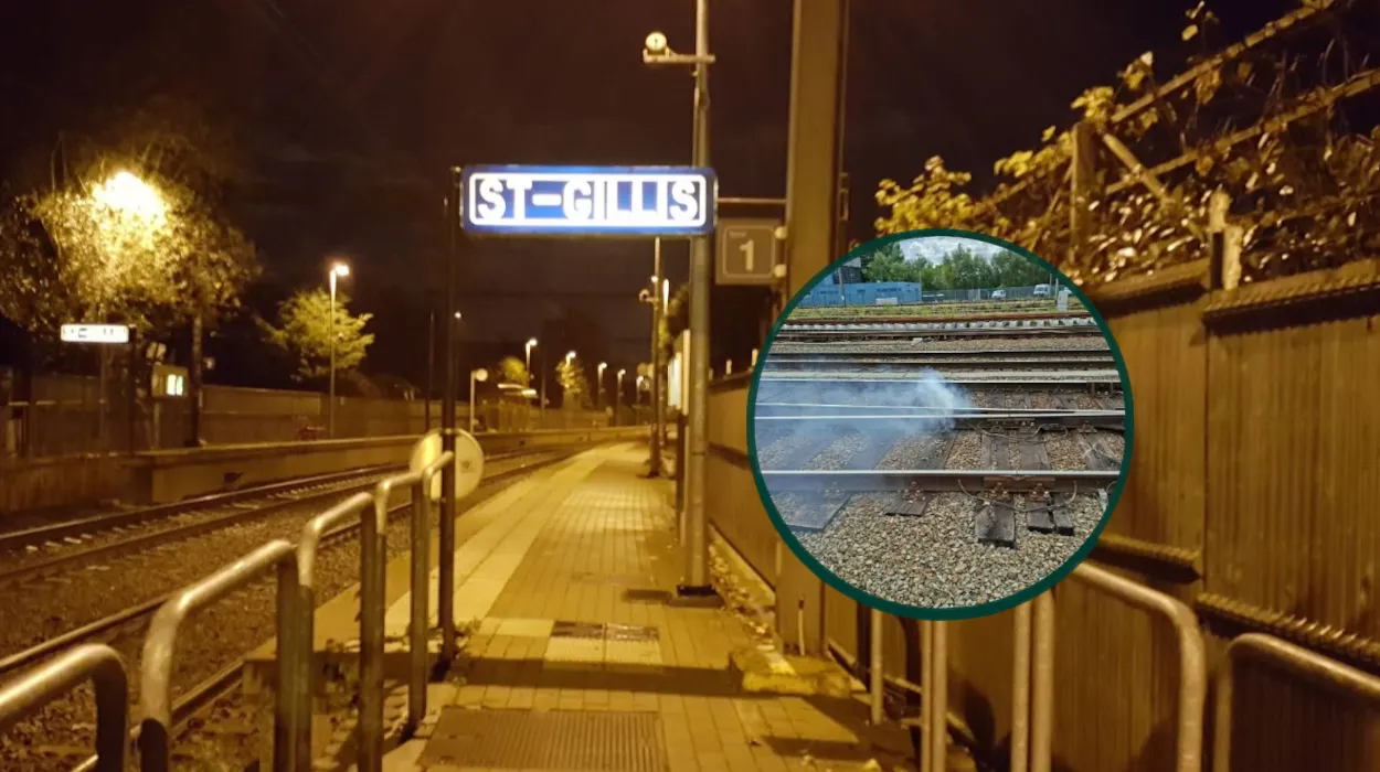 Small Track Fire Halts Trains in Sint-Gillis-Dendermonde