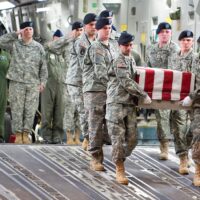 Military honors ceremony recognizing fallen US service members
