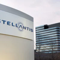 Auto Industry EV Slowdown at Stellantis electric vehicle factory in Europe