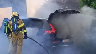 The Cobra system used in Denderbelle to stop hybrid car fire