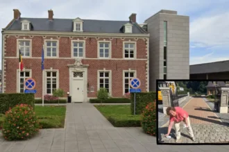 Tremelo's Sonia Crabbé joins red line protest for Gaza peace