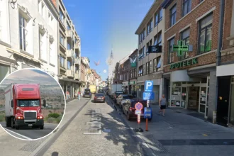 Truck Crashes Into Fairground Attraction on Luikerstraat in Sint-Truiden
