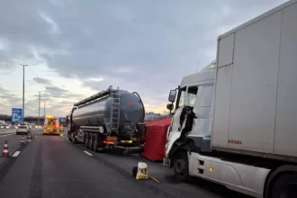 Truck collision at construction site claim life of driver in Brussels