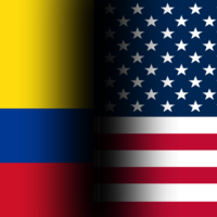 Colombia protests US policy with Colombian flags