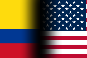 Colombia protests US policy with Colombian flags