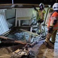 Van crashes into Oostrozebeke bus shelter, no injuries