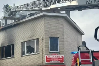 Vilvoorde fire above Butcher shop No injuries, 3 families displaced