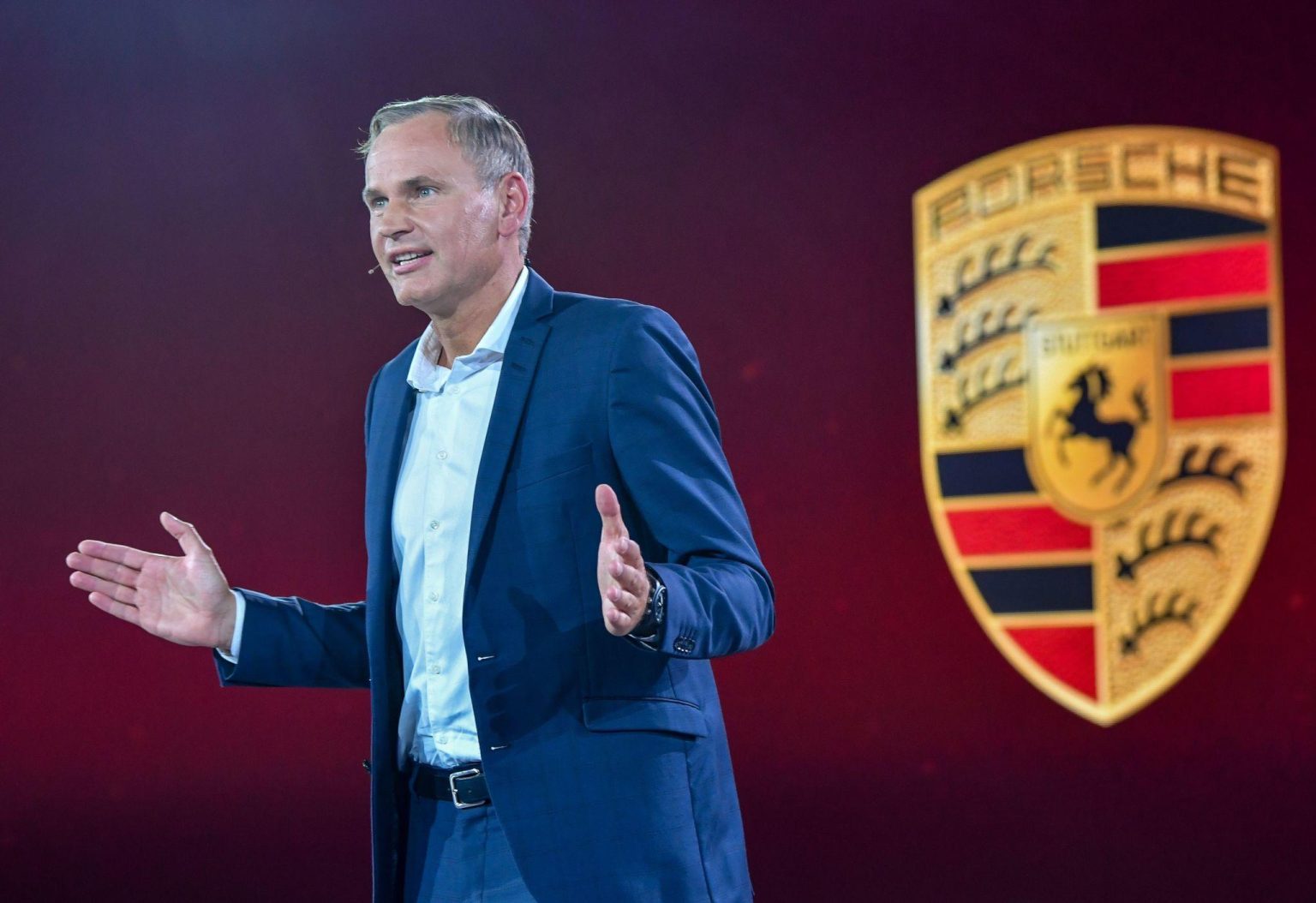 Porsche CEO confirms forecast at Porsche headquarters in Stuttgart, Germany, 2026