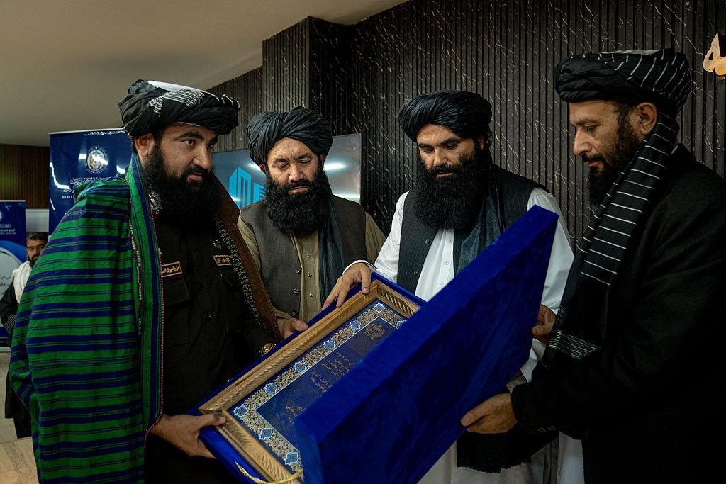 Taliban officials addressing media after Afghanistan bombing incident