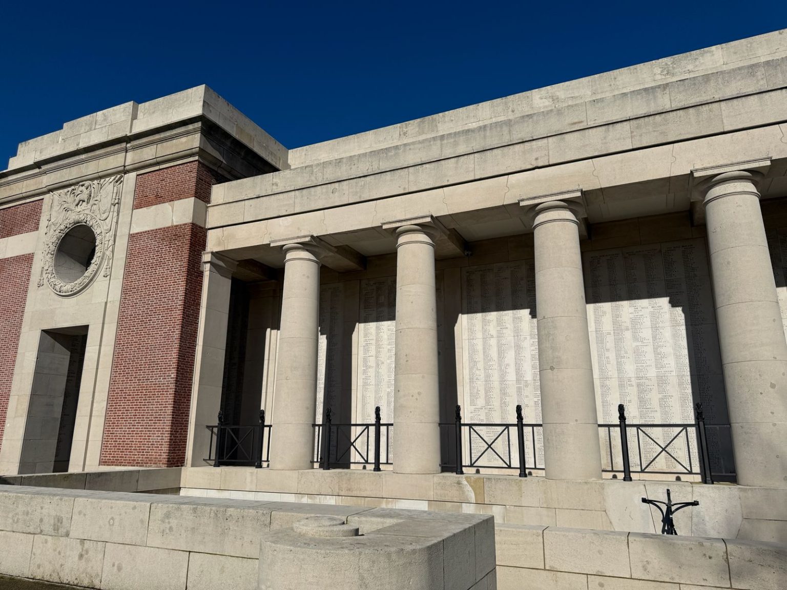 Menin Gate memorial in Ypres during Last Post ceremony for centenary commemoration