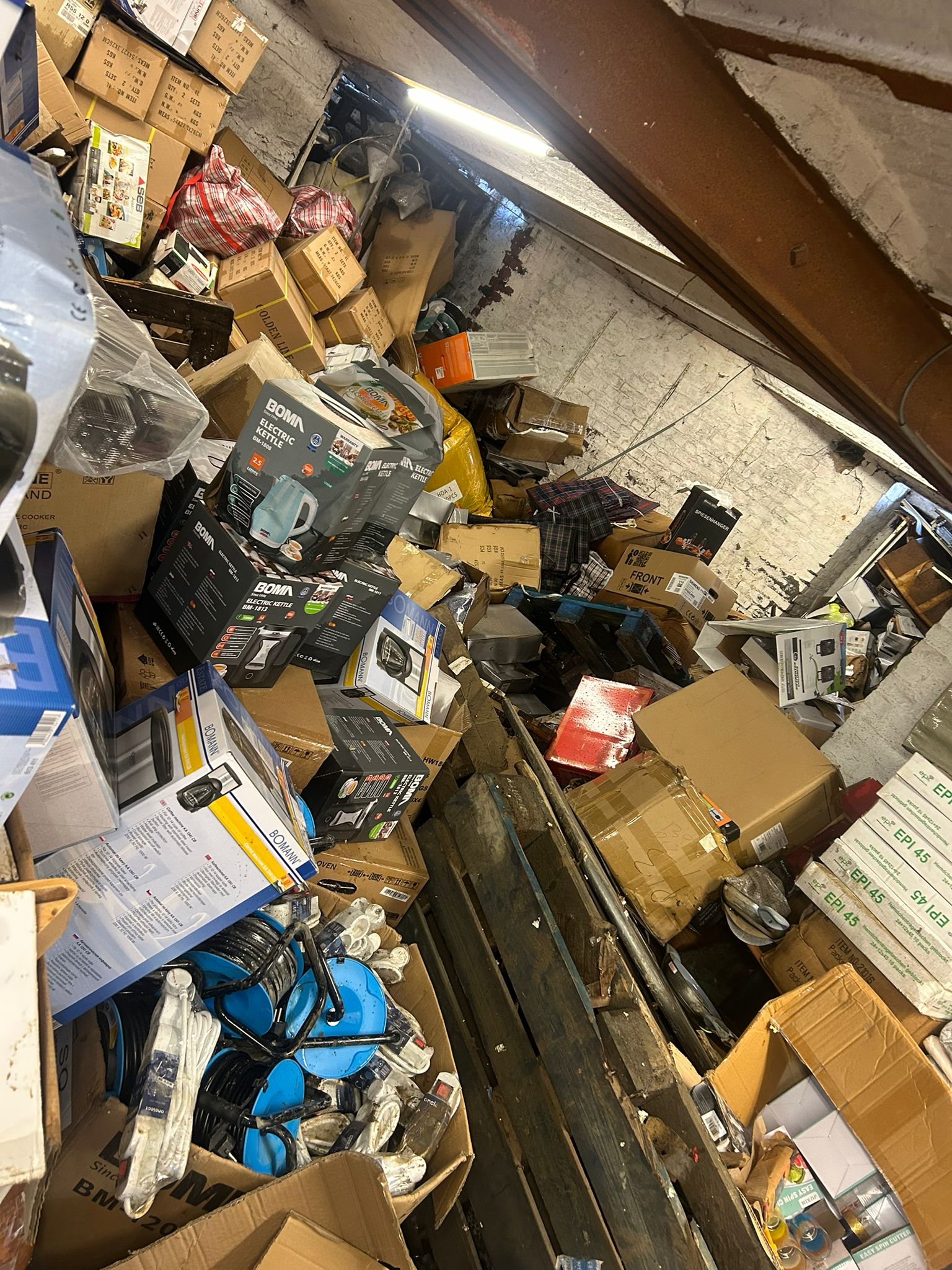 Flood-damaged electronics after Brussels pipe burst