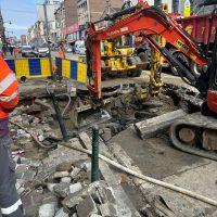 Brussels water pipe burst flooding Clemenceau street